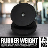 MAXSTRENGTH Olympic Bumper Rubber Weight Plates 7.5kg Pair
