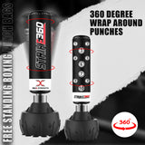MAXSTRENGTH Strike360 6FT Freestanding Boxing Punch Bag – White/Black