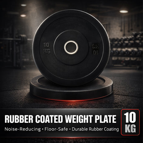 MAXSTRENGTH Olympic Bumper Rubber Weight Plates | 10kg Pair (2" Olympic Size)