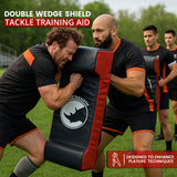 Max Strength Double Rugby Tackle Shield Curved with Back Zip (Black/Red & Black/White)