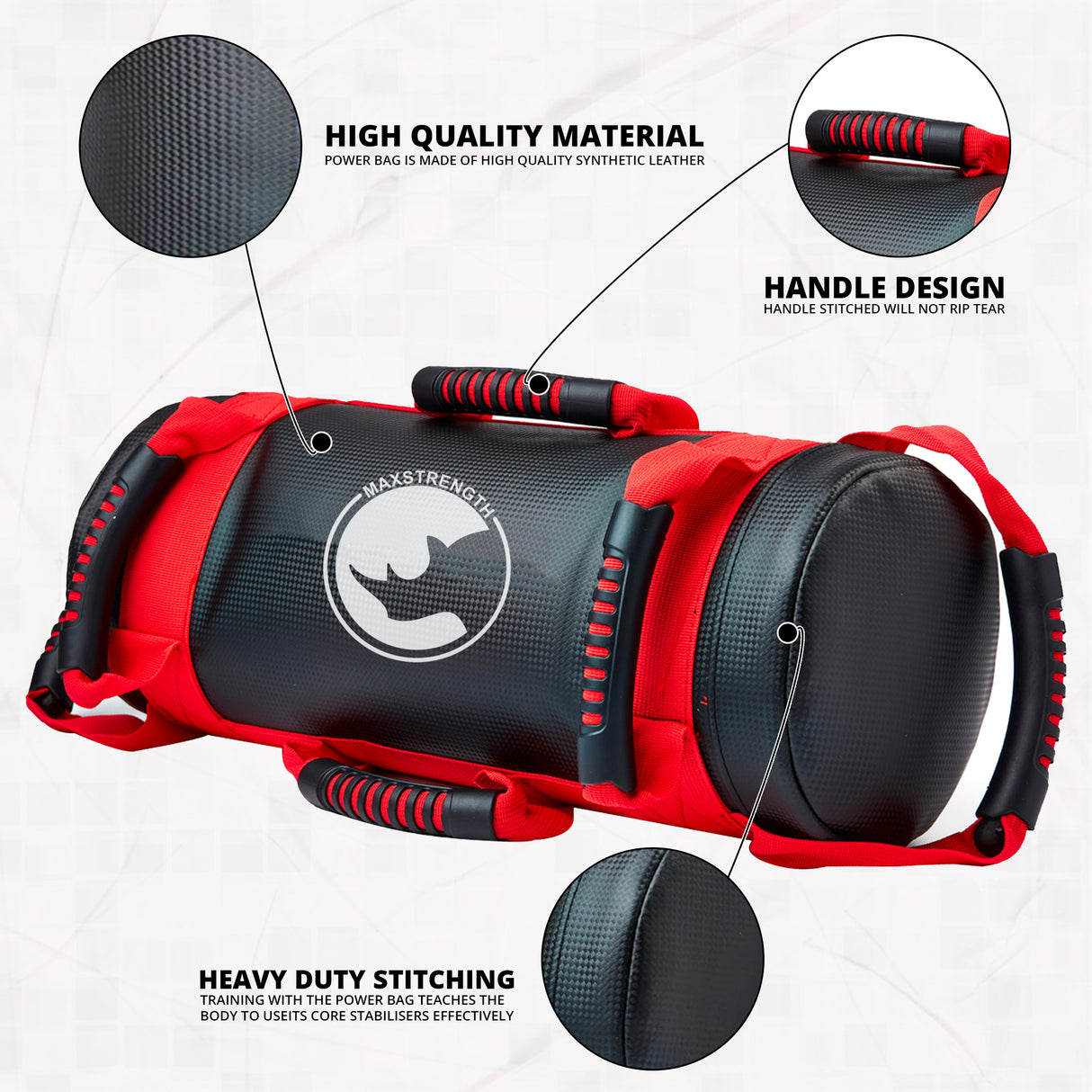 MAXSTRENGTH Power Bag Training Crossfit 10Kg to 25Kg