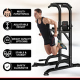 MAXSTRENGTH Pull Up Tower Dip Station Workout