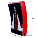 MAXSTRENGTH Boxing Kick Pad Strike Shield Curved Red/Black