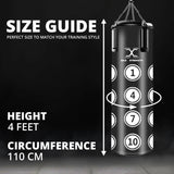 MAXSTRENGTH Boxing Punch Bag Hanging Target 3FT/4FT