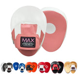 MAXSTRENGTH T55-PW Boxing Focus Pads Mitts Pink/White