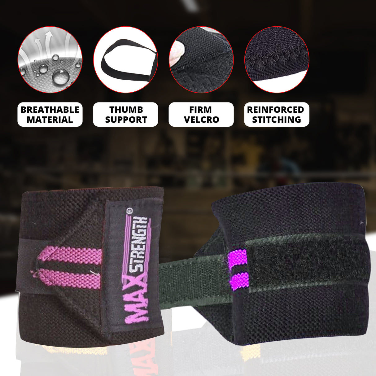  maxstrength fitness accessories, maxstrength boxing equipment,knee wrape uk, sports equipment,black and pink  knee wrape uk 
