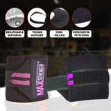  maxstrength fitness accessories, maxstrength boxing equipment,knee wrape uk, sports equipment,black and pink  knee wrape uk 
