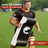 Max Strength Double Rugby Tackle Shield Curved with Back Zip (Black/Red & Black/White)