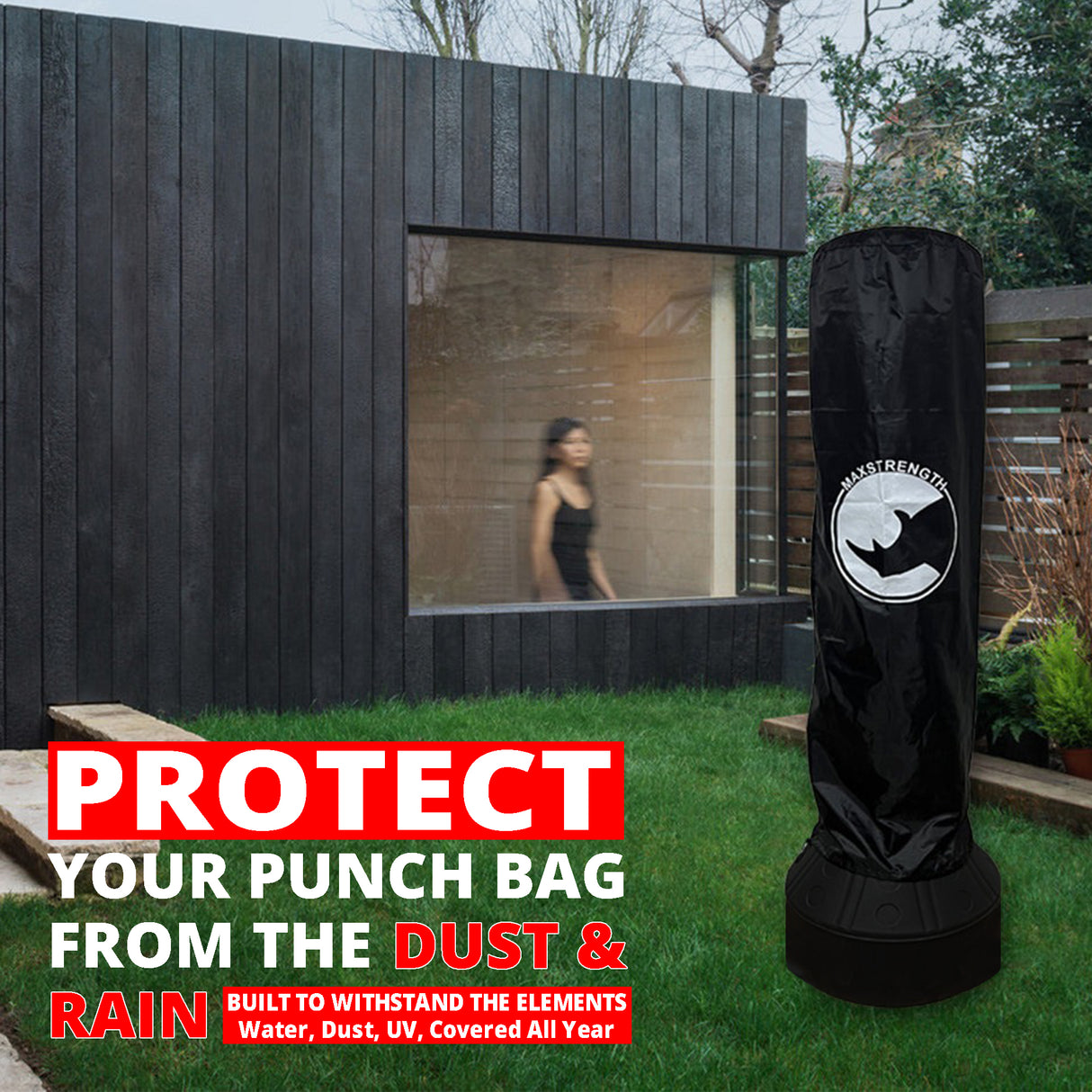 MAXSTRENGTH Waterproof Punch Bag Cover|Heavy-Duty Outdoor & Indoor Protection