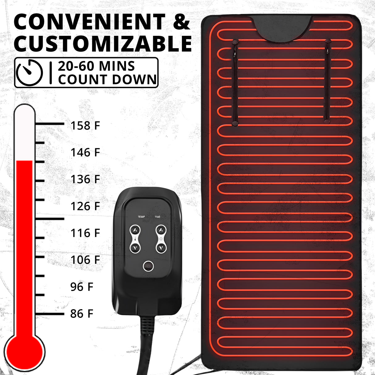 MAXSTRENGTH Infrared Sauna Blanket for Weight Loss & Detox | 35–70°C Adjustable Heat | 180x160cm | Home Spa Therapy Blanket for Relaxation & Muscle Recovery