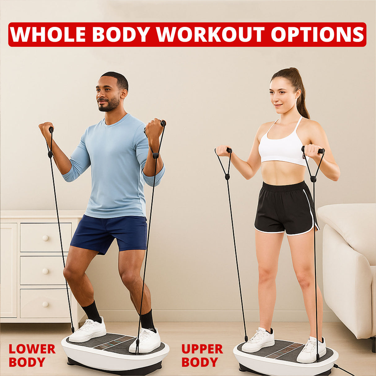3D Crazy Fit Vibration Plate – Dual Motor Oscillation & Pulsation, 80 Speed Levels