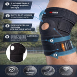 Knee Support with Open-Patella Design for Joint Pain, Sports, Injury Rehabilitation, Adjustable Knee Brace for Men Woman with 3 Straps, for Knee Circumference (33 to 50 cm) b509