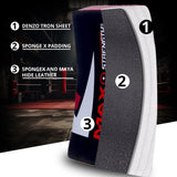 MAXSTRENGTH Boxing Kick Pad Strike Shield Curved Red/Black