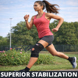 Knee Support with Open-Patella Design for Joint Pain, Sports, Injury Rehabilitation, Adjustable Knee Brace for Men Woman with 3 Straps, for Knee Circumference (33 to 50 cm) b509