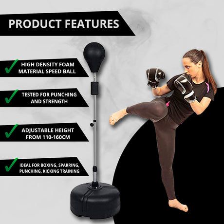MAXSTRENGTH Freestanding Boxing Speed Ball – Adjustable Training Set