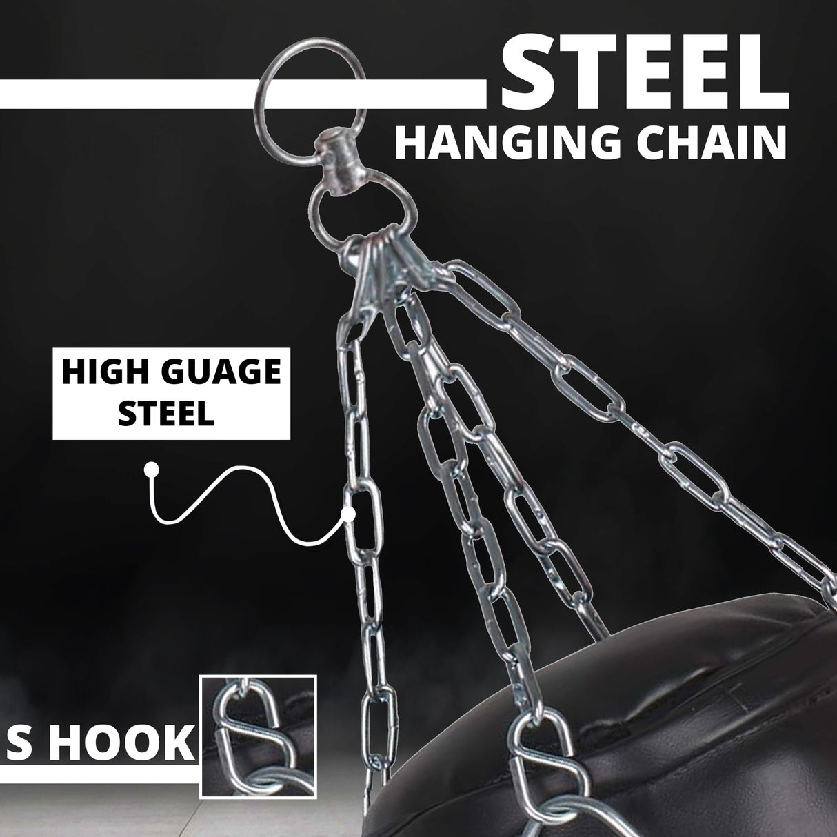 MAXSTRENGTH Boxing Punch Bag Hanging Target 3FT/4FT