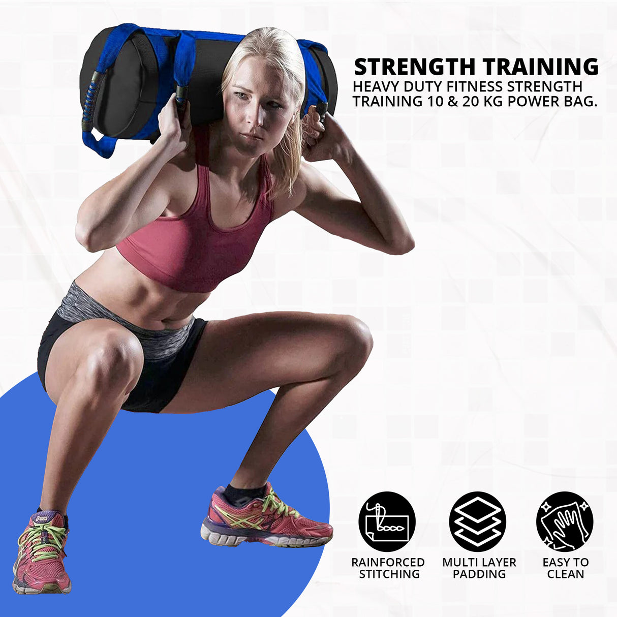 MAXSTRENGTH Power Bag Training Crossfit 10Kg to 25Kg