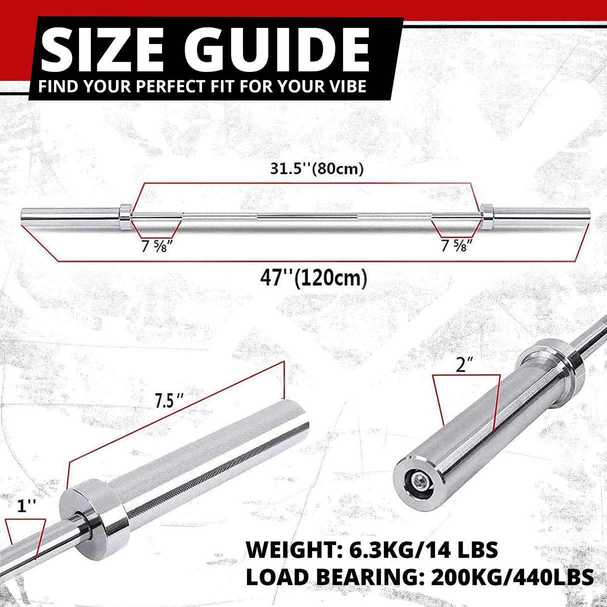 MAXSTRENGTH Olympic Weightlifting Barbell Bar Set