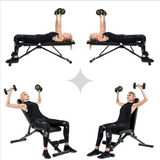 MAXSTRENGTH Adjustable Weight Lifting Bench Foldable Incline/Decline