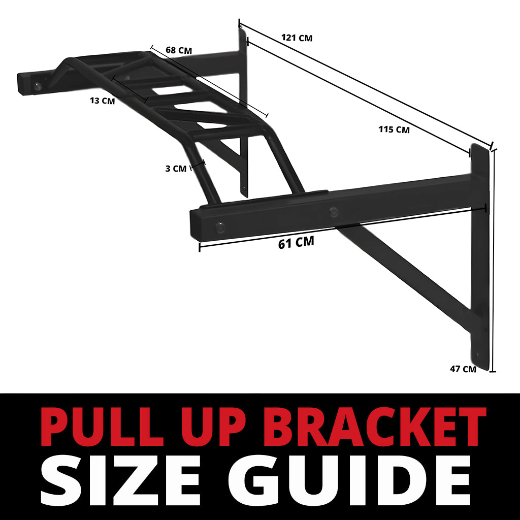 MAXSTRENGTH Pull Up/ Chin Up Bar Bracket Wall Mounted