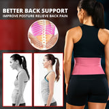MAXSTRENGTH Women’s Slimming Belt Pink | Adjustable Zip Waist Trainer Wrap for Core & Back Support | Lightweight, Discreet & Comfortable Fit