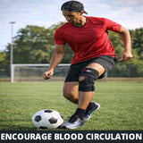 Knee Support with Open-Patella Design for Joint Pain, Sports, Injury Rehabilitation, Adjustable Knee Brace for Men Woman with 3 Straps, for Knee Circumference (33 to 50 cm) b509