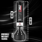 MAXSTRENGTH 6FT Freestanding Punch Bag + Boxing Gloves Combo White/Black Training Set