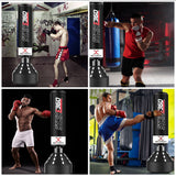 MAXSTRENGTH 5.5FT Freestanding Punch Bag + Boxing Gloves Combo White/Black Training Set