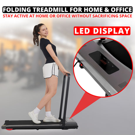 MAXSTRENGTH Folding Treadmill for Home | 1-12km/h Speed, Remote Control, 1HP Motor | 120x50cm Running Surface | Compact, Quiet, CE Certified | 120kg Max Load