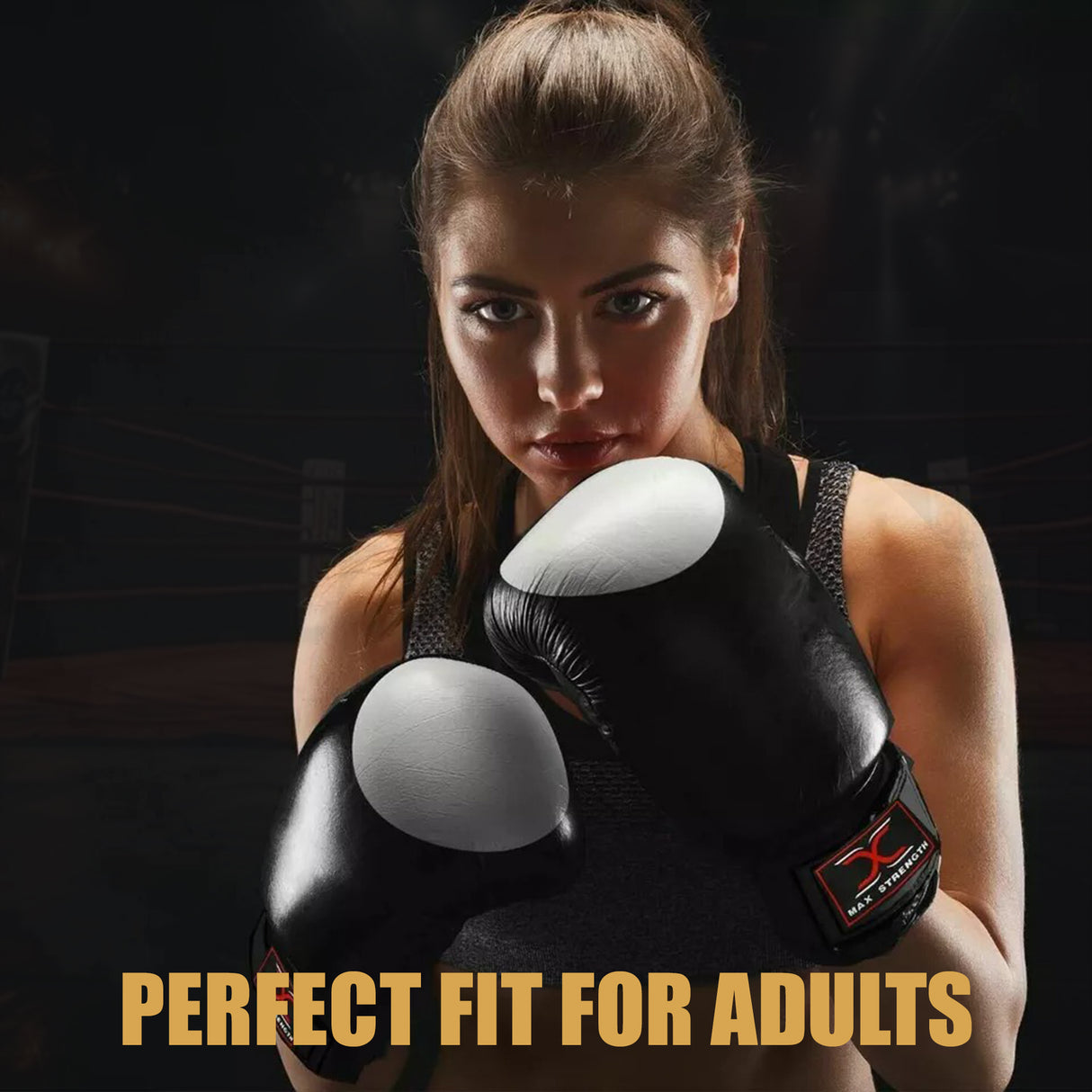 MAXSTRENGTH 6FT Freestanding Punch Bag + Boxing Gloves Combo White/Black Training Set