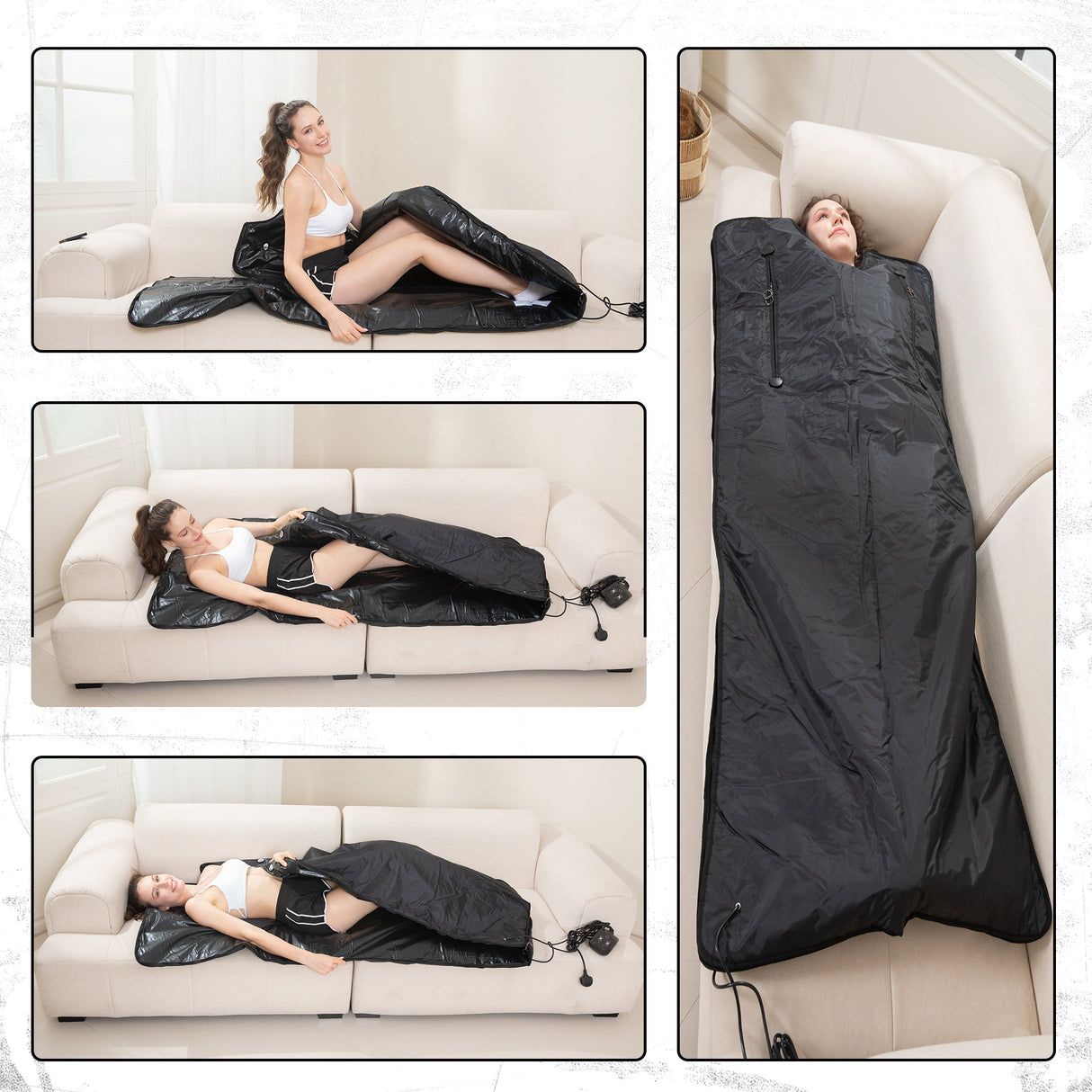 MAXSTRENGTH Infrared Sauna Blanket for Weight Loss & Detox | 35–70°C Adjustable Heat | 180x160cm | Home Spa Therapy Blanket for Relaxation & Muscle Recovery
