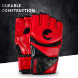 MAXSTRENGTH MMA Fighting Gloves Grappling Rhino Red