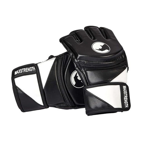 MAXSTRENGTH MMA Fighting Gloves Grappling || Gel Padded Premium Built