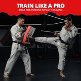 MAXSTRENGTH Large Curved Strike Shield MMA, Boxing, Kickboxing, Muay Thai Training Pad with Padded Handles