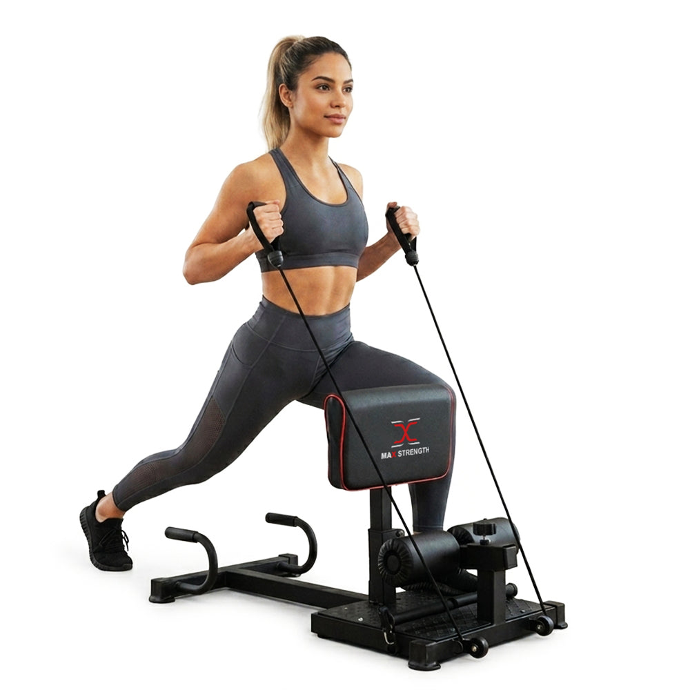 MAXSTRENGTH Sissy Squat Leg Crunch Fitness Equipment Multi Function