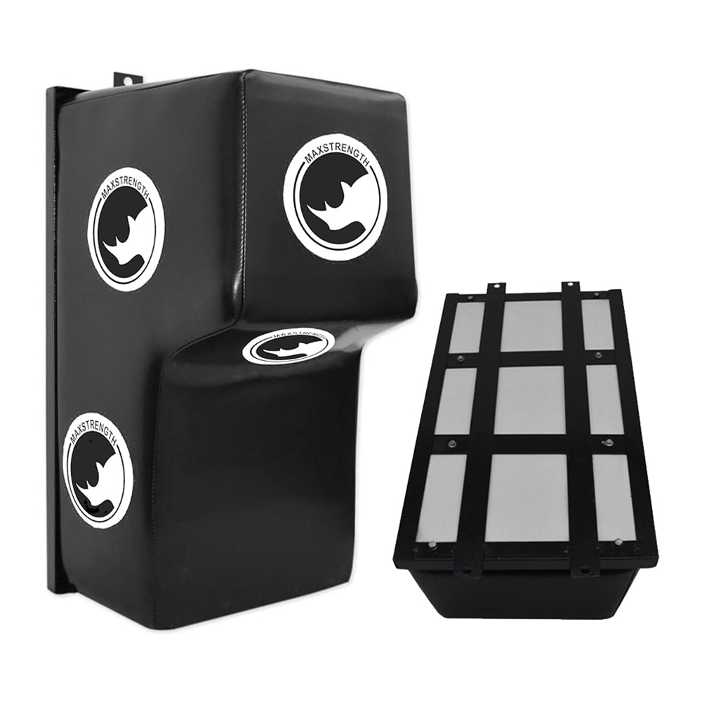 MAXSTRENGTH Wall-Mounted Boxing Punch Pad with Uppercut Seat