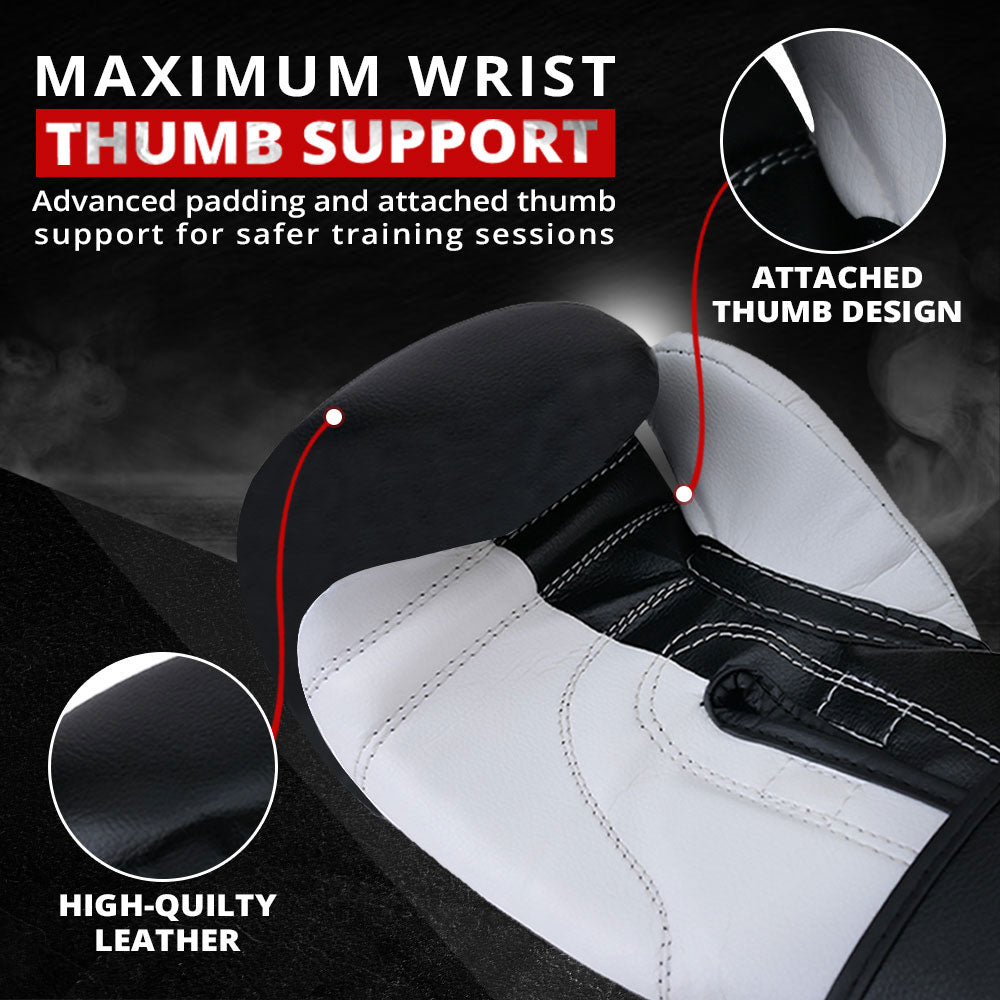 MAXSTRENGTH Boxing Gloves & Focus Pads Set – Curved Hook & Jab Mitts for Boxing, MMA, Muay Thai & Kickboxing Training