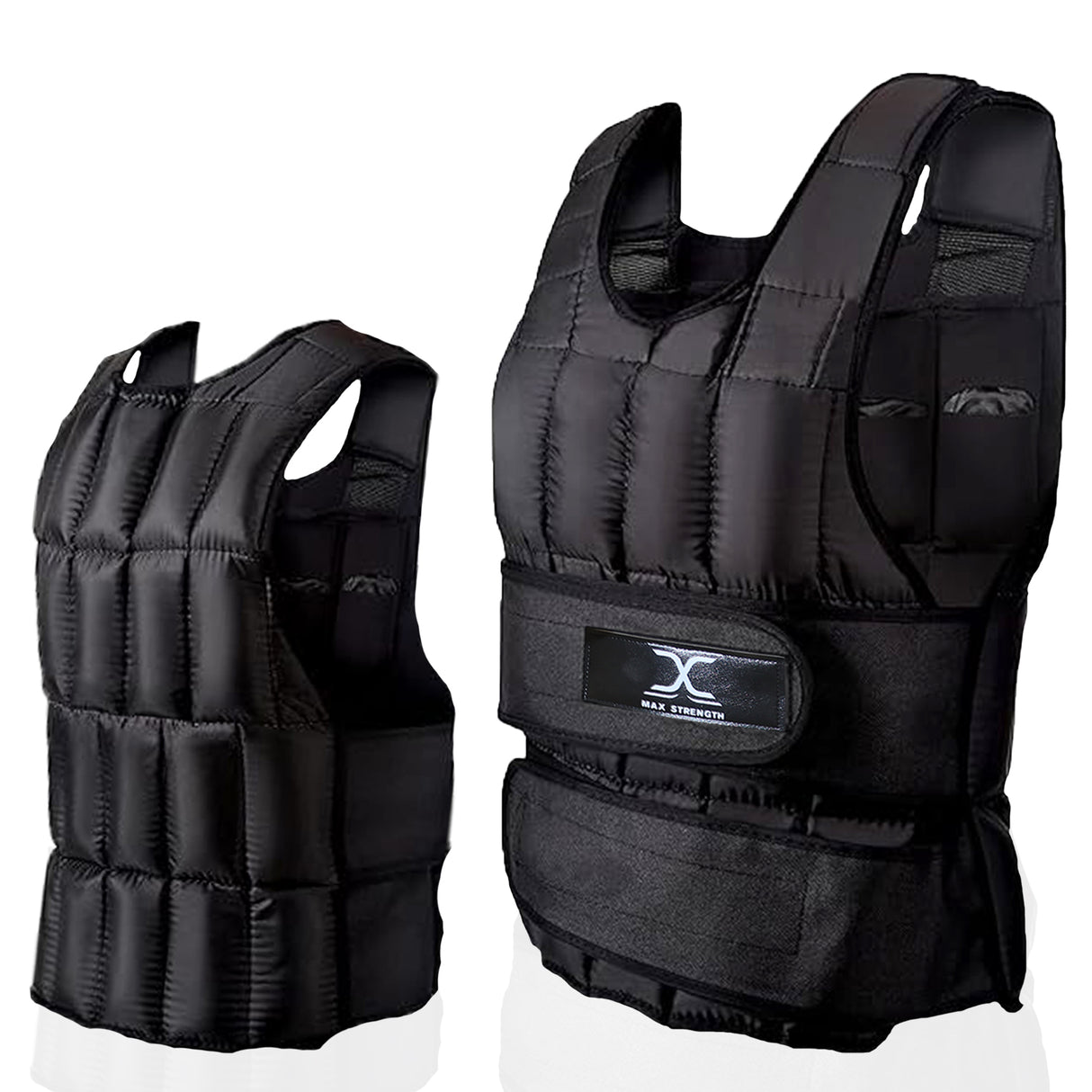 MAXSTRENGTH Adjustable Weighted Vest for Running & Training 10kg, 15kg, 20kg
