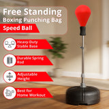 MAXSTRENGTH Free Standing Boxing Speed Ball Red