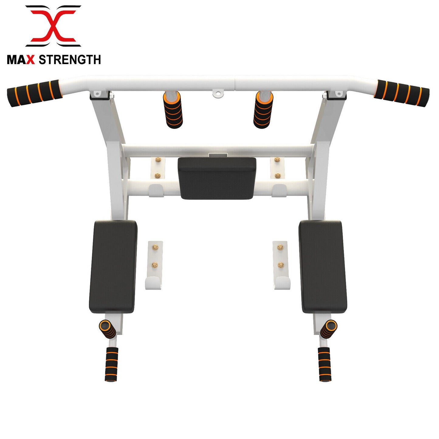 MAXSTRENGTH Wall Mounted Pull Up Bar & Dip Station