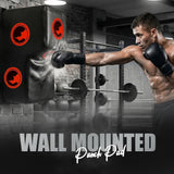 MAXSTRENGTH Wall-Mounted Boxing Punch Pad with Uppercut Seat