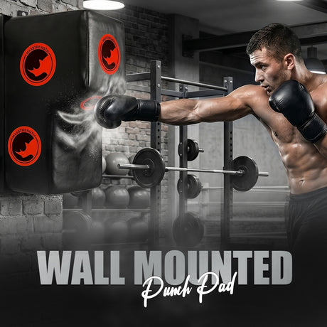 MAXSTRENGTH Wall-Mounted Boxing Punch Pad with Uppercut Seat