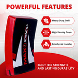 MAXSTRENGTH Large Curved Strike Shield MMA, Boxing, Kickboxing, Muay Thai Training Pad with Padded Handles