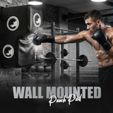 MAXSTRENGTH Wall-Mounted Boxing Punch Pad with Uppercut Seat