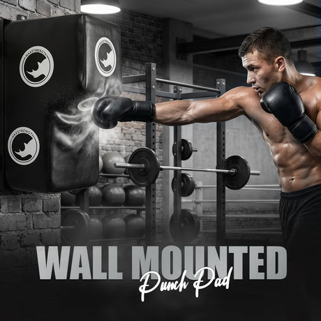 MAXSTRENGTH Wall-Mounted Boxing Punch Pad with Uppercut Seat