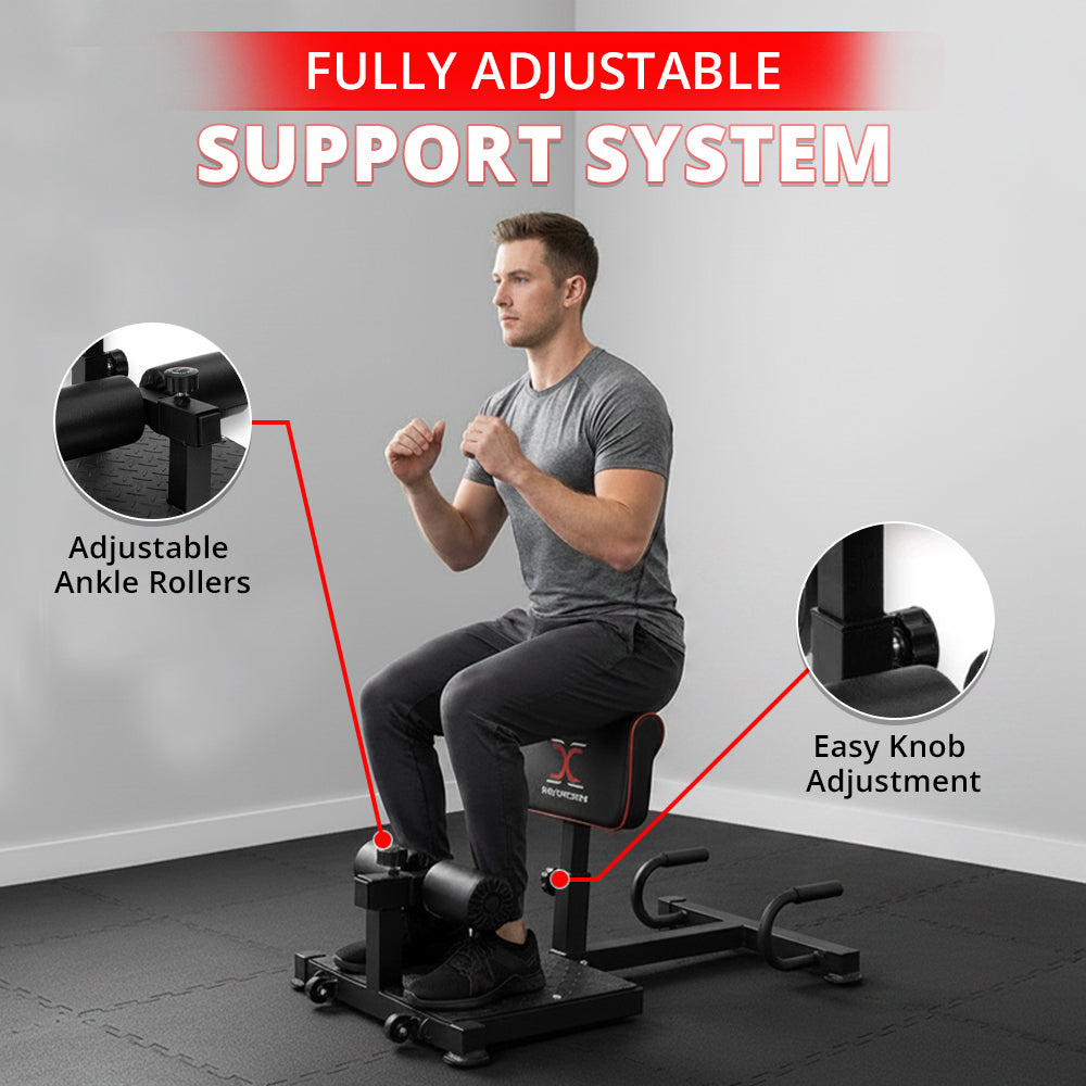 MAXSTRENGTH Sissy Squat Leg Crunch Fitness Equipment Multi Function