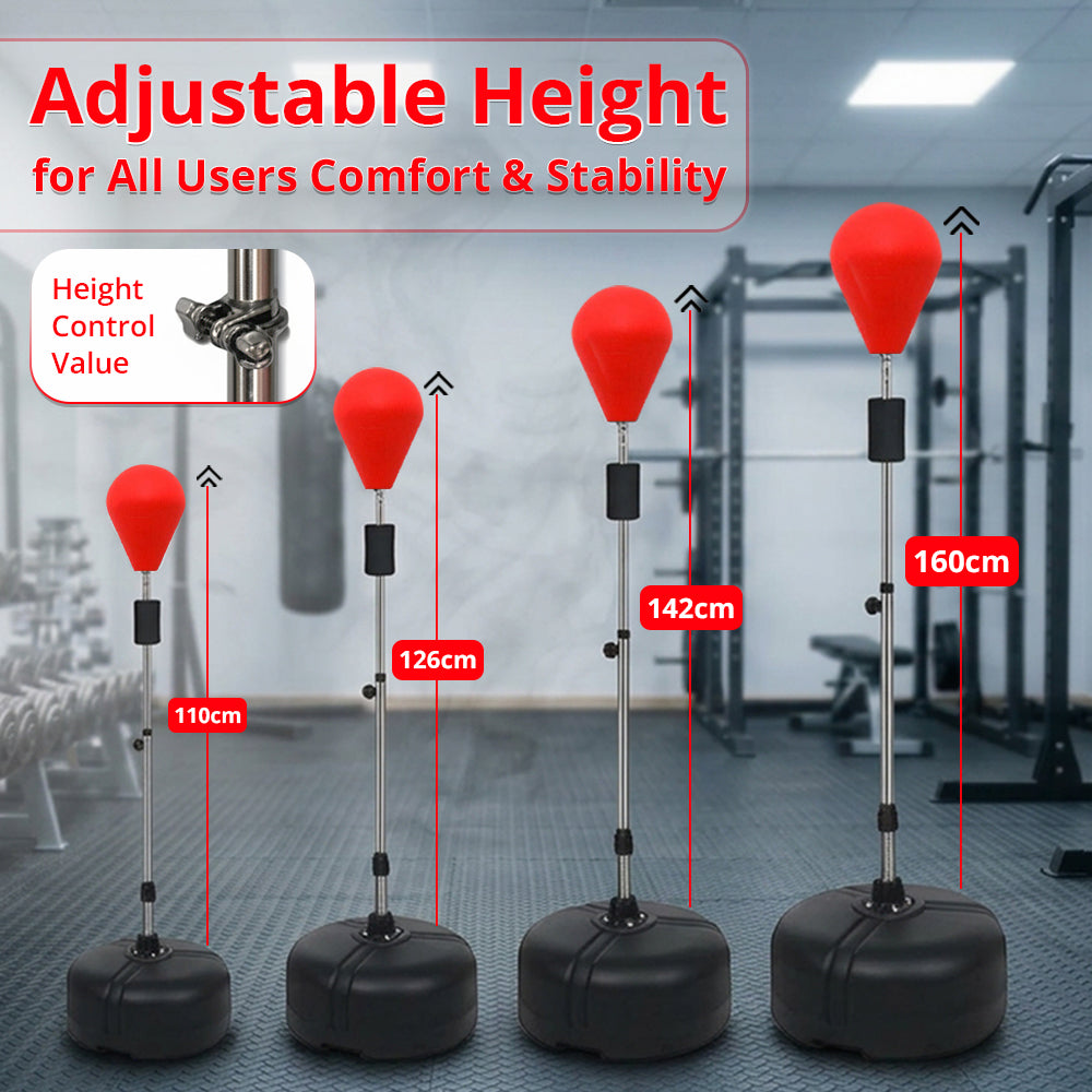 MAXSTRENGTH Free Standing Boxing Speed Ball Red