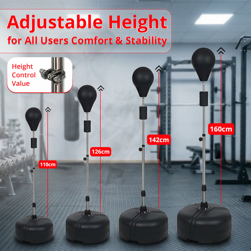 MAXSTRENGTH Freestanding Boxing Speed Ball – Adjustable Training Set