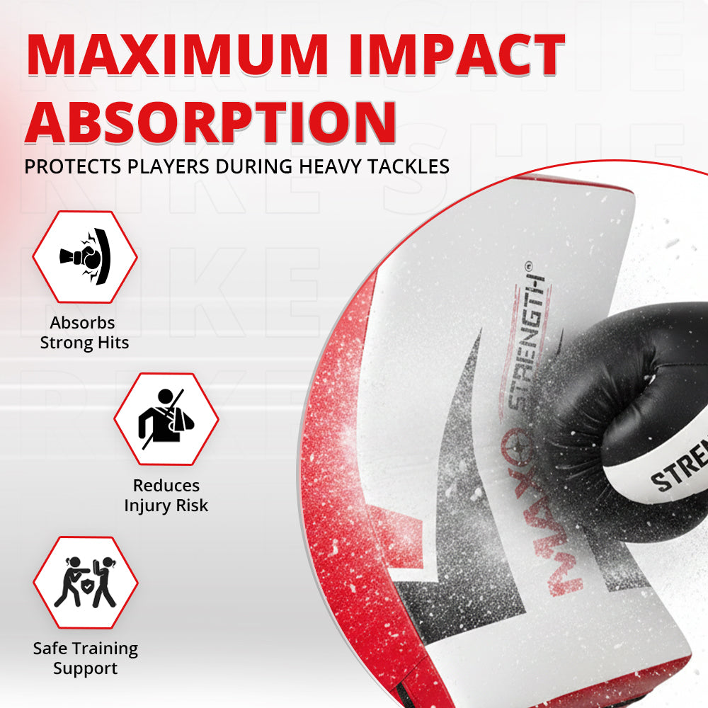 MAXSTRENGTH Large Curved Strike Shield MMA, Boxing, Kickboxing, Muay Thai Training Pad with Padded Handles