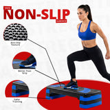 MAXSTRENGTH 3 Level Adjustable Aerobic Stepper | Cardio Fitness Step